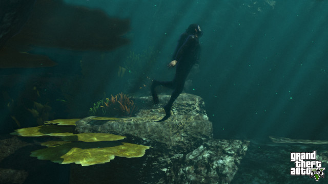 GTA 5 under water scuba diving reef