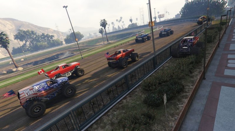 2017-11-14_MonsterTrucks9 racetrack race Weev going wrong way.jpg