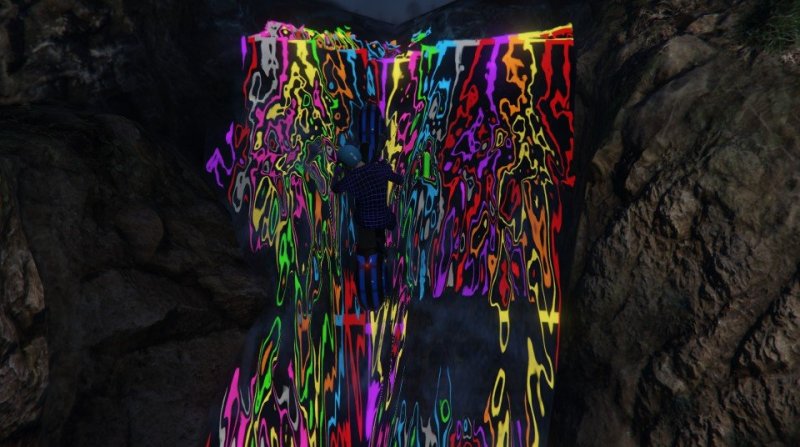 2018-08-07 Cyberpunk28 waterfall Weev biking up falls.jpg