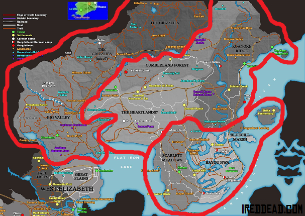 Red Dead Redemption 2's full map leaked