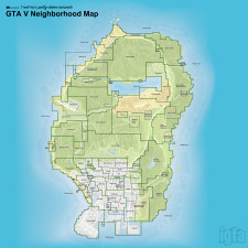 GTA V Neighborhoods Map