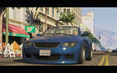 gta 5 trailer 1 blue car driving around 2