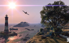 official screenshot aerobatics around the lighthouse