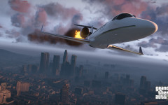 official screenshot burning plane in sky
