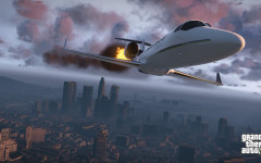 official screenshot burning plane in sky