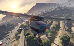 official screenshot flying past the wind farm