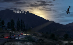 official screenshot police chase near vinewood sign