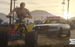 official screenshot trevor on quad in underwear