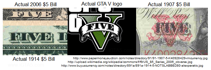 GTA V Dollar Bill Compare