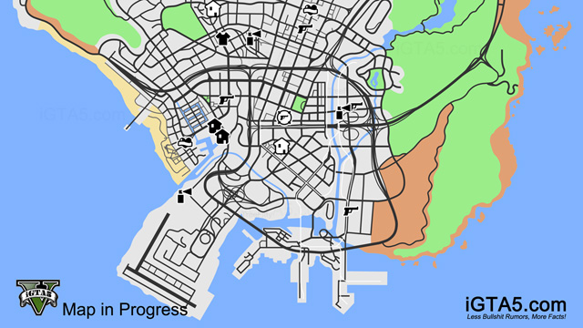 GTA 5 mapa com todas as anotações